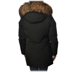 Woolrich - Arctic Parka with Hood and Contrasting Color Fur - Black - Jacket - Luxury Exclusive Collection - Avvenice