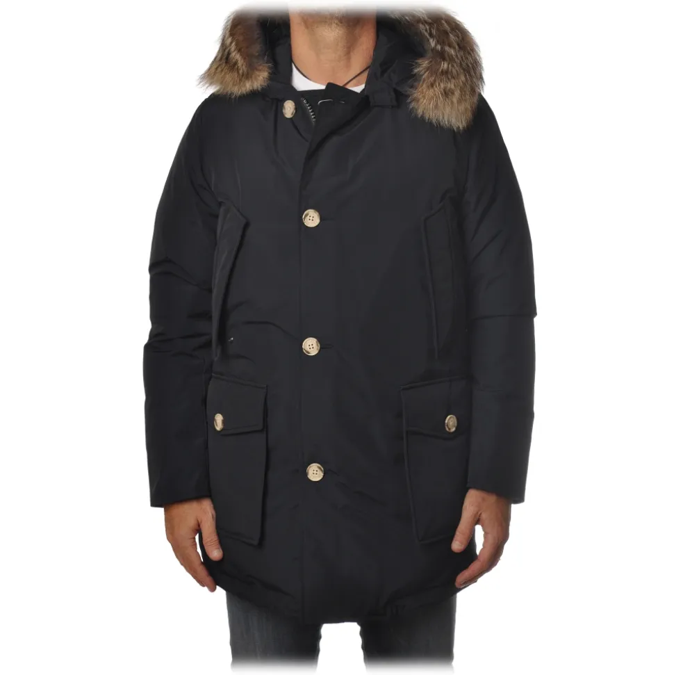 Woolrich - Arctic Parka with Detachable Fur - Blue - Jacket - Luxury Exclusive Collection - Avvenice
