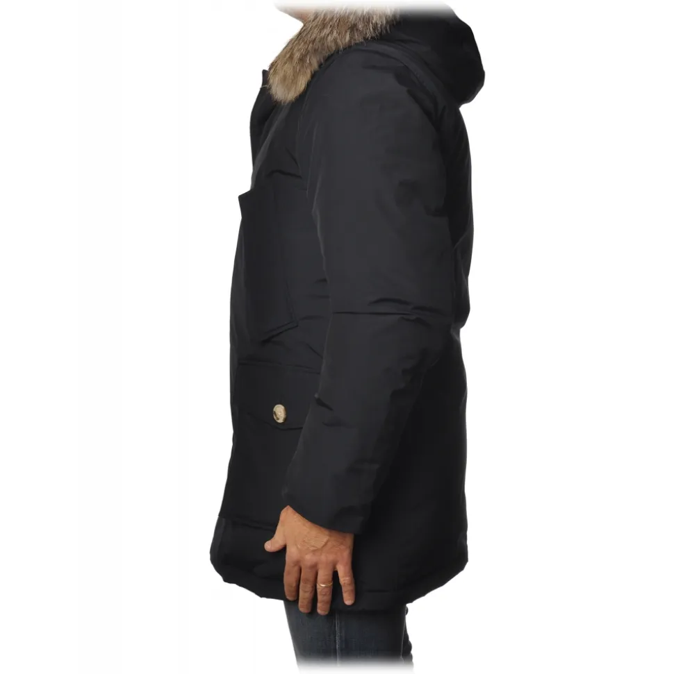 Woolrich - Arctic Parka with Detachable Fur - Blue - Jacket - Luxury Exclusive Collection - Avvenice