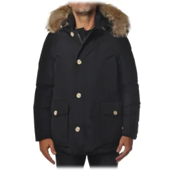 Woolrich - Artic Anorak Parka  with Fur-trimmed Hood - Blue - Jacket - Luxury Exclusive Collection - Avvenice