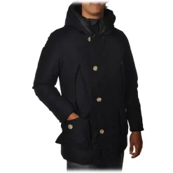 Woolrich - Artic Parka NF with Visible Contrast Buttons - Blue - Jacket - Luxury Exclusive Collection - Avvenice