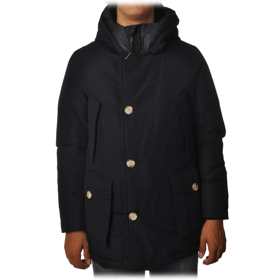 Woolrich - Artic Parka NF with Visible Contrast Buttons - Blue - Jacket - Luxury Exclusive Collection - Avvenice