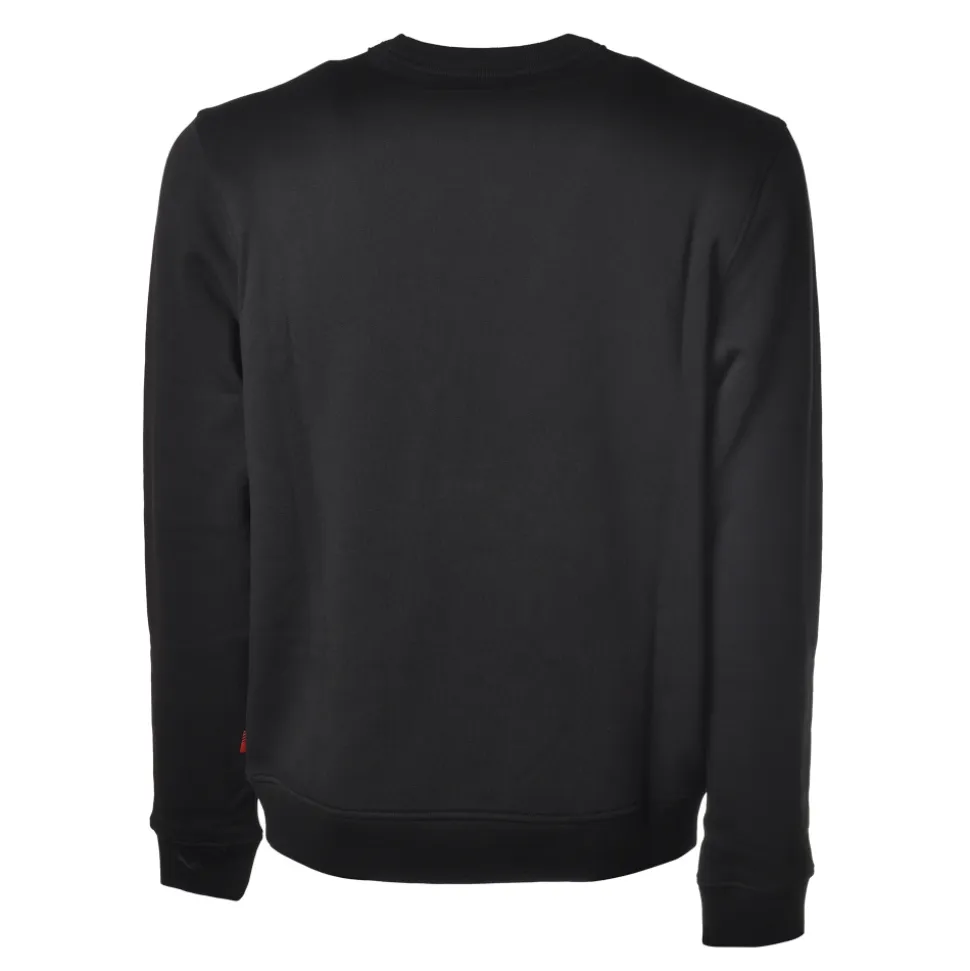 Woolrich - Crewneck Sweatshirt with Logo - Blue - Luxury Exclusive Collection - Avvenice