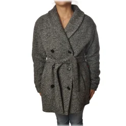 Woolrich - Double-Breasted Coat - Black - Jacket - Luxury Exclusive Collection - Avvenice