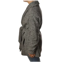 Woolrich - Double-Breasted Coat - Black - Jacket - Luxury Exclusive Collection - Avvenice