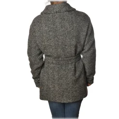 Woolrich - Double-Breasted Coat - Black - Jacket - Luxury Exclusive Collection - Avvenice