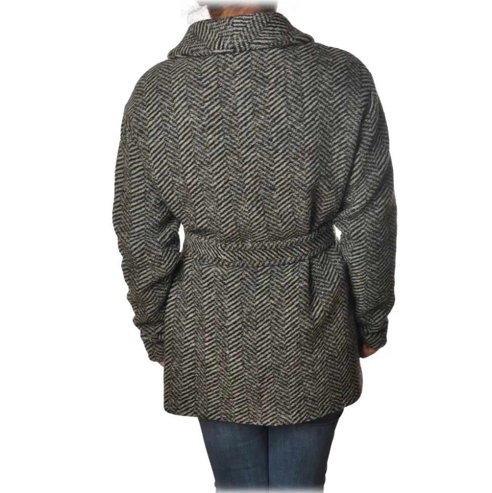 Woolrich - Double-Breasted Coat - Black - Jacket - Luxury Exclusive Collection - Avvenice