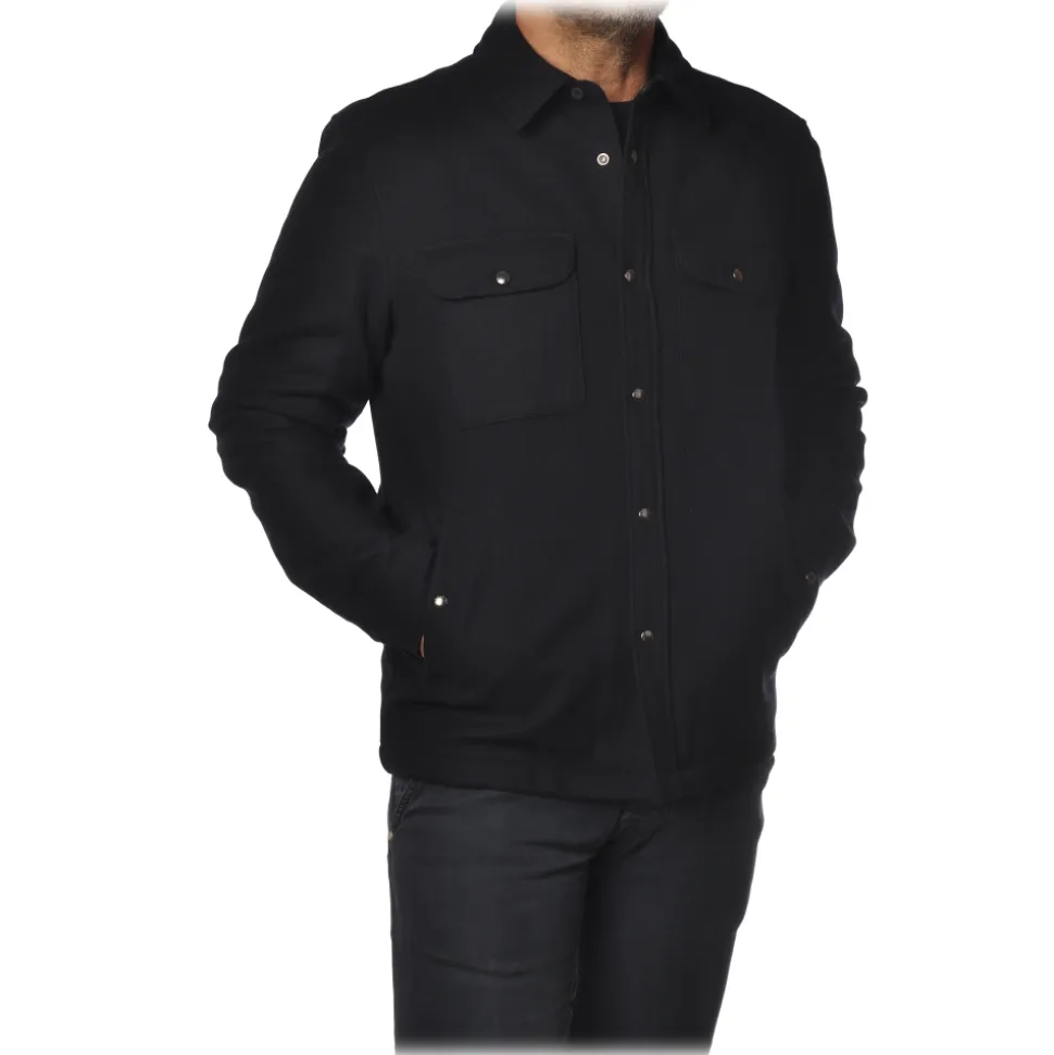 Woolrich - Double-Breasted Coat - Blue - Jacket - Luxury Exclusive Collection - Avvenice