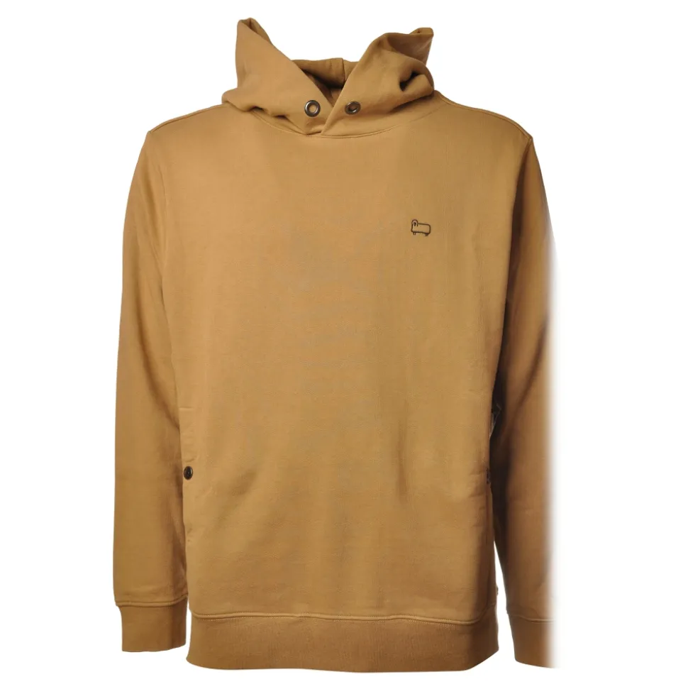 Woolrich - Hooded Sweatshirt with Logo - Beige - Luxury Exclusive Collection - Avvenice
