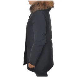 Woolrich - Hooded Waisted Down Jacket - Blue - Jacket - Luxury Exclusive Collection - Avvenice