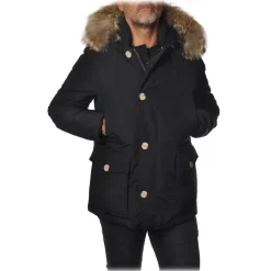 Woolrich - Jacket with Fur-Trimmed Hood - Blue - Jacket - Luxury Exclusive Collection - Avvenice