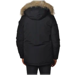 Woolrich - Jacket with Fur-Trimmed Hood - Blue - Jacket - Luxury Exclusive Collection - Avvenice