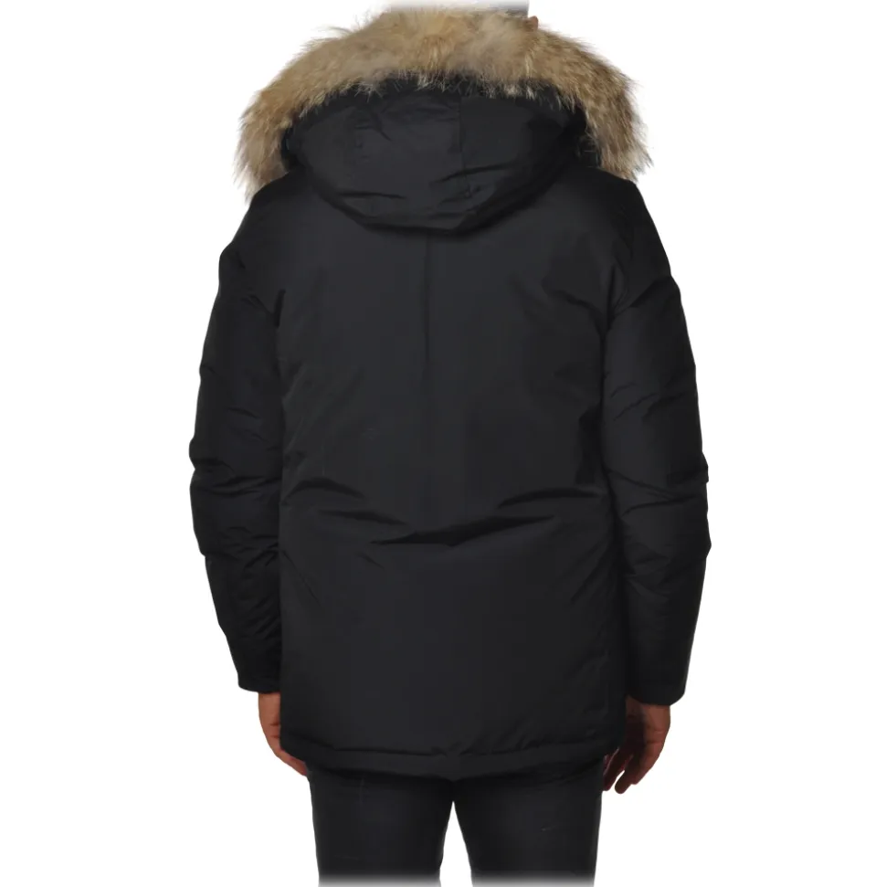 Woolrich - Jacket with Fur-Trimmed Hood - Blue - Jacket - Luxury Exclusive Collection - Avvenice