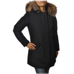 Woolrich - Jacket with Fur-Trimmed Hood - Blue - Jacket - Luxury Exclusive Collection - Avvenice