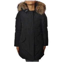 Woolrich - Jacket with Fur-Trimmed Hood - Blue - Jacket - Luxury Exclusive Collection - Avvenice