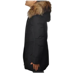 Woolrich - Jacket with Fur-Trimmed Hood - Blue - Jacket - Luxury Exclusive Collection - Avvenice