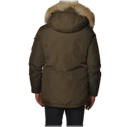 Woolrich - Jacket with Fur-Trimmed Hood - Green - Jacket - Luxury Exclusive Collection - Avvenice