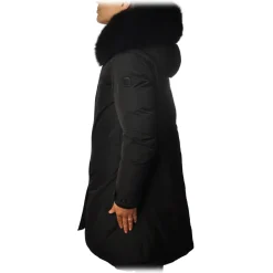 Woolrich - Keystone Parka with Hood plus Tone-on-tone Edged Fur- Black - Jacket - Luxury Exclusive Collection - Avvenice