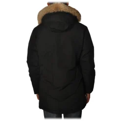 Woolrich - Long Artic Parka DF with Fur-trimmed Hood- Black - Jacket - Luxury Exclusive Collection - Avvenice