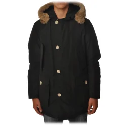 Woolrich - Long Artic Parka DF with Fur-trimmed Hood- Black - Jacket - Luxury Exclusive Collection - Avvenice