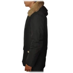 Woolrich - Long Artic Parka DF with Fur-trimmed Hood- Black - Jacket - Luxury Exclusive Collection - Avvenice