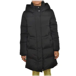 Woolrich - Long Quilted Hooded Down Jacket - Black - Jacket - Luxury Exclusive Collection - Avvenice