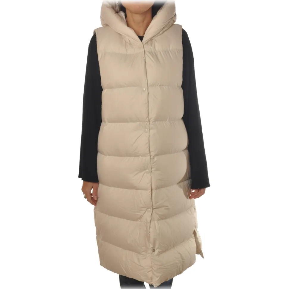 Woolrich - Long Vest Model Down Jacket - Cream - Jacket - Luxury Exclusive Collection - Avvenice