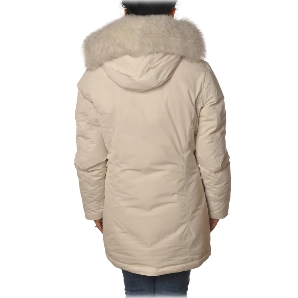 Woolrich - Luxury Arctic Parka With Fox Fur - White Stone - Jacket - Luxury Exclusive Collection - Avvenice