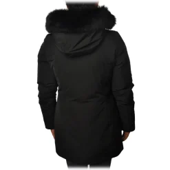 Woolrich - Luxury Fox Black Fitted Down Jacket - Black - Jacket - Luxury Exclusive Collection - Avvenice