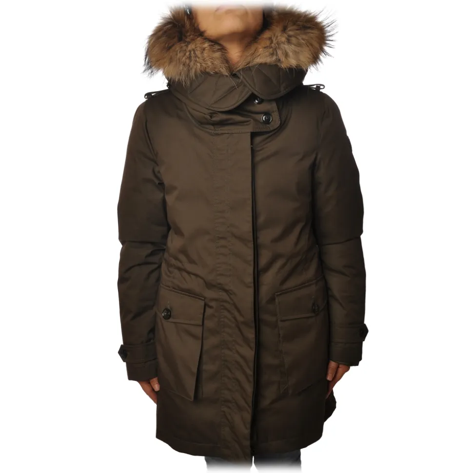 Woolrich - Parka Down Jacket Scarlett - Military Green - Jacket - Luxury Exclusive Collection - Avvenice