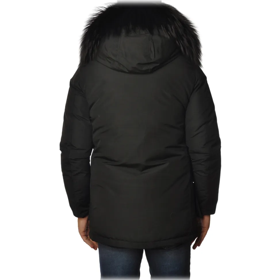Woolrich - Parka Jacket with Hood and Fox Fur - Black - Jacket - Luxury Exclusive Collection - Avvenice