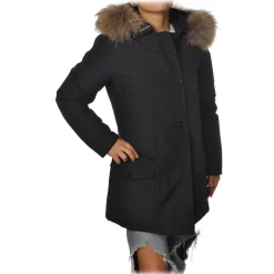 Woolrich - Parka With Detachable Fur - Blue - Jacket - Luxury Exclusive Collection - Avvenice