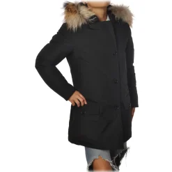 Woolrich - Parka With Detachable Fur - Black - Jacket - Luxury Exclusive Collection - Avvenice