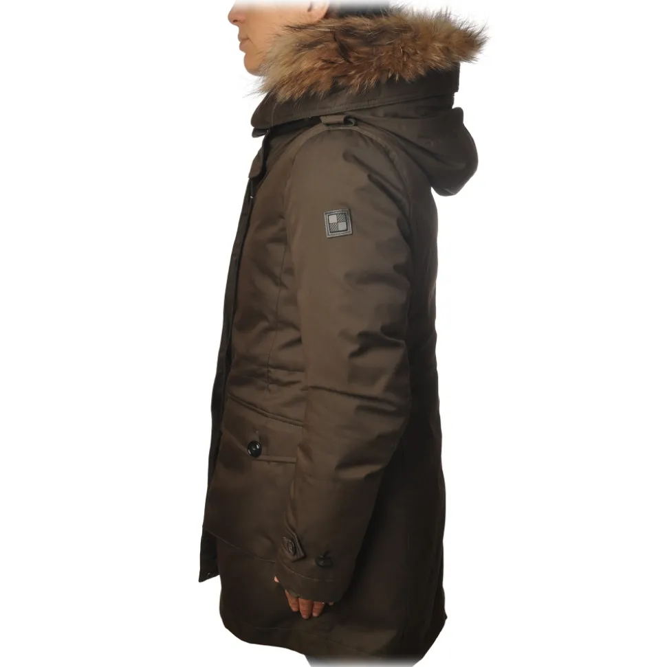 Woolrich - Parka with Fur-Trimmed Hood - Green - Jacket - Luxury Exclusive Collection - Avvenice