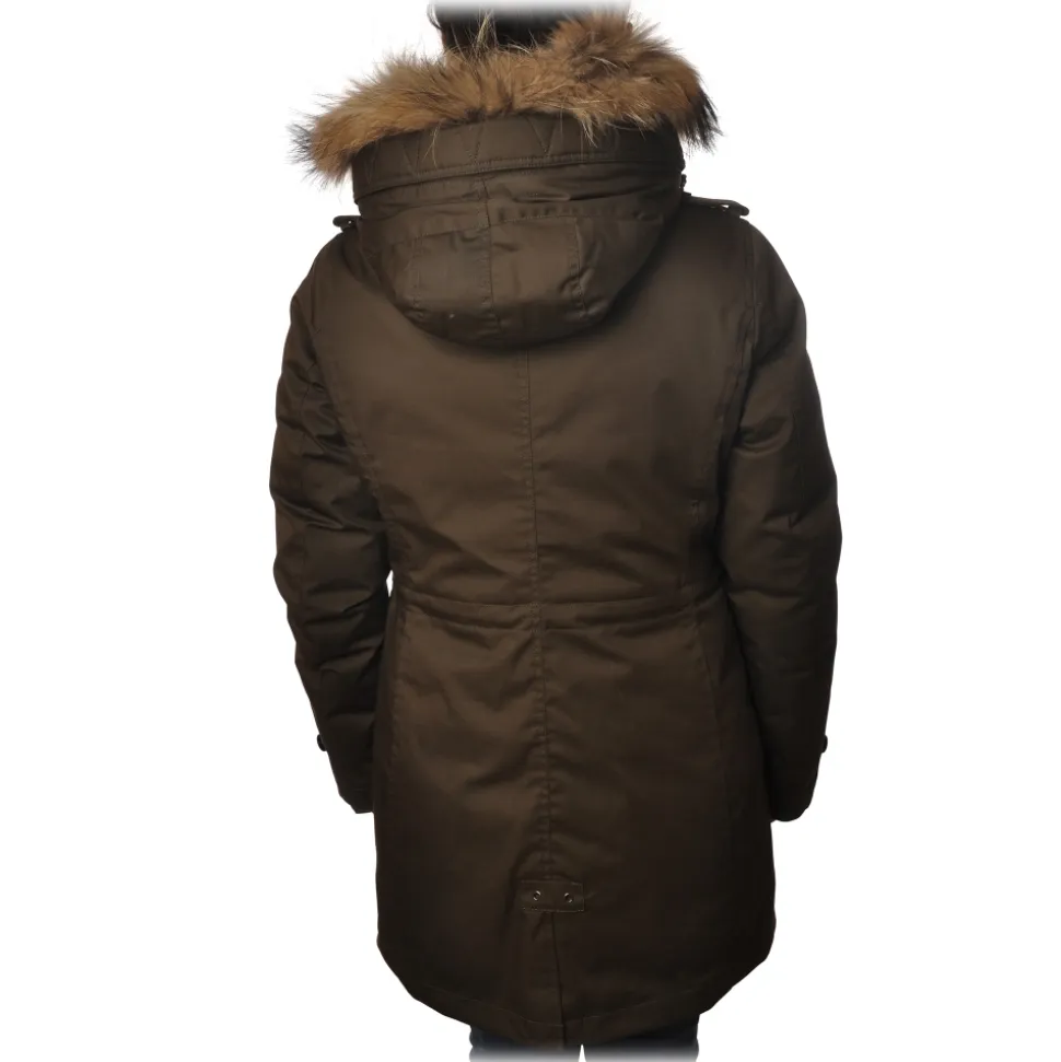 Woolrich - Parka with Fur-Trimmed Hood - Green - Jacket - Luxury Exclusive Collection - Avvenice