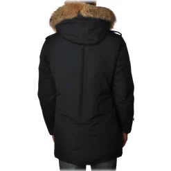 Woolrich - Parka with Hood and Elbow Patches  - Blue - Jacket - Luxury Exclusive Collection - Avvenice