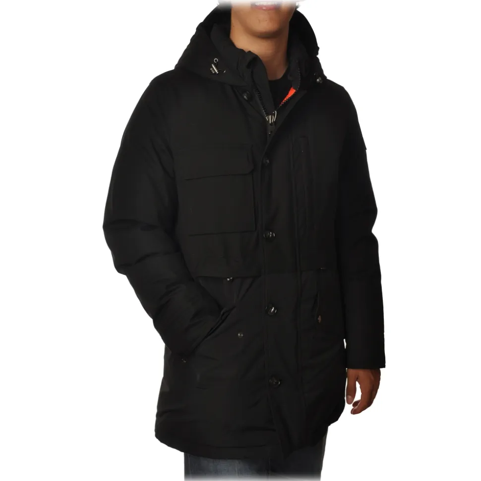 Woolrich - Parka with Hood and Technical Fabric - Black - Jacket - Luxury Exclusive Collection - Avvenice