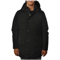 Woolrich - Parka with Hood and Technical Fabric - Black - Jacket - Luxury Exclusive Collection - Avvenice