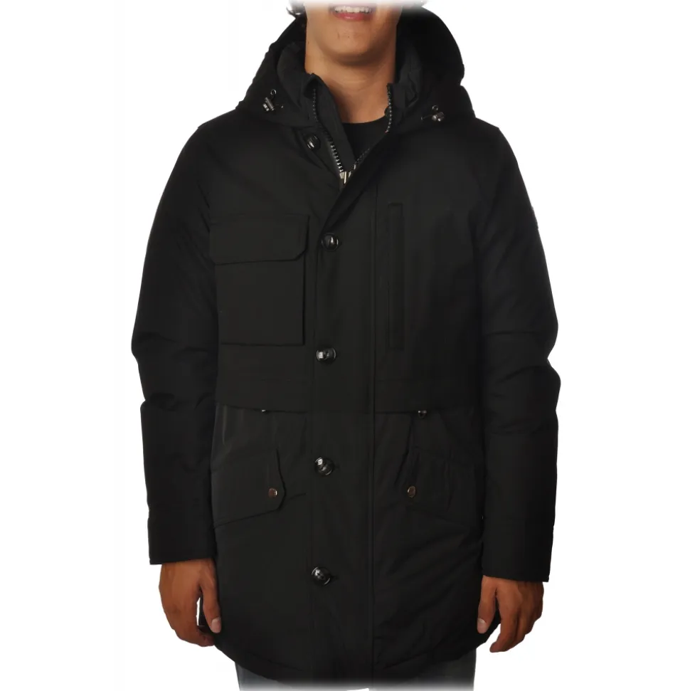 Woolrich - Parka with Hood and Technical Fabric - Black - Jacket - Luxury Exclusive Collection - Avvenice