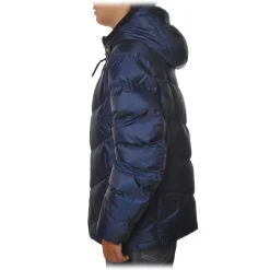 Woolrich - Short Down Hooded Jacket Chevron  - Aviation - Jacket - Luxury Exclusive Collection - Avvenice