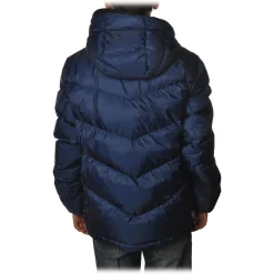 Woolrich - Short Down Hooded Jacket Chevron  - Aviation - Jacket - Luxury Exclusive Collection - Avvenice