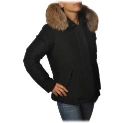 Woolrich - Short Down Jacket Artic PA with Removable Fur-trimmed Hood - Black - Jacket - Luxury Exclusive Collection - Avvenice