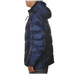 Woolrich - Short Down Jacket in Quilted Effect - Blue - Jacket - Luxury Exclusive Collection - Avvenice