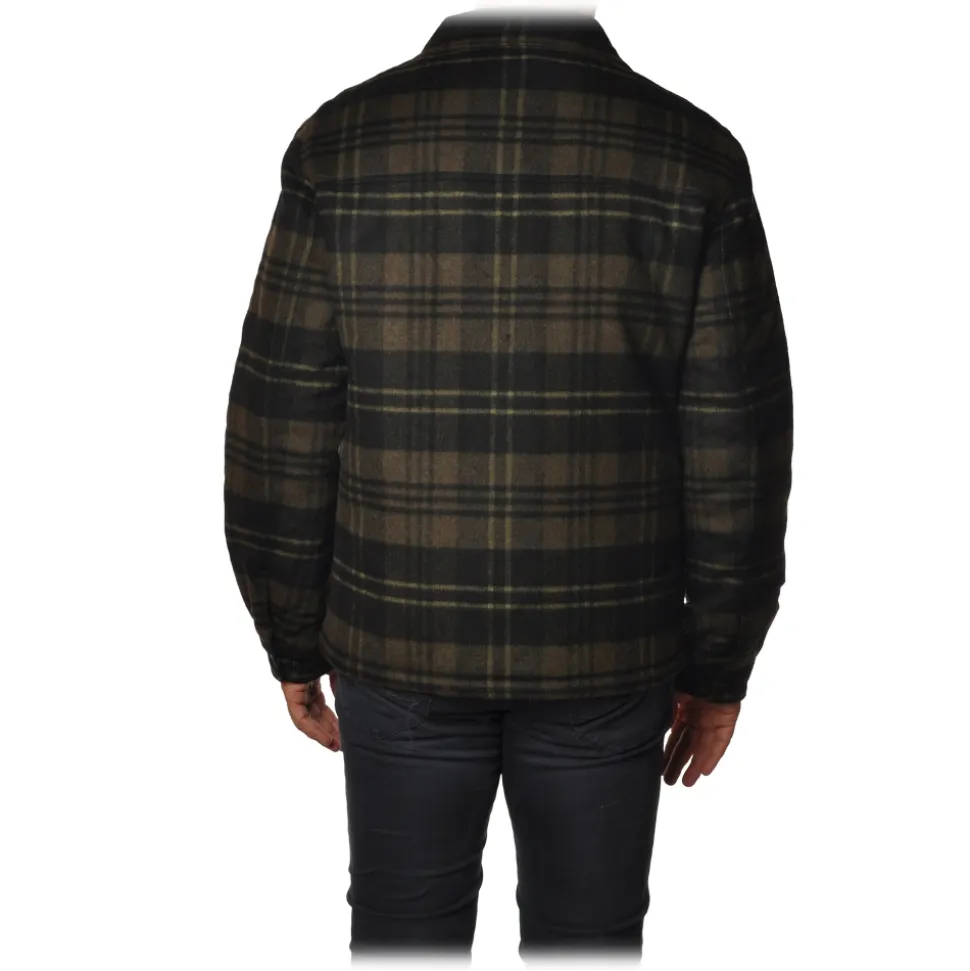 Woolrich - Timber Padded Overshirt - Green Black Check - Jacket - Luxury Exclusive Collection - Avvenice