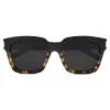 Yves Saint Laurent - Bold SL1 Sunglasses with Square Thick Frames and Nylon Lenses Black and Havana - Saint Laurent Eyewear - Avvenice
