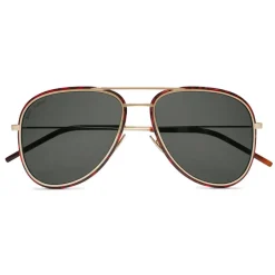 Yves Saint Laurent - Classic SL 294 Aviator Sunglasses with Double Metal Bridge - Gold - Saint Laurent Eyewear - Avvenice