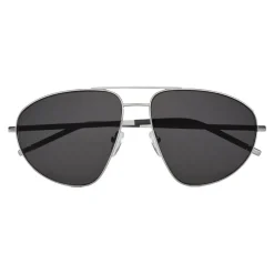 Yves Saint Laurent - Classic SL 211 Sunglasses with Double Metal Bridge - Platinum - Saint Laurent Eyewear - Avvenice