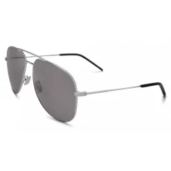Yves Saint Laurent - Classic SL 11 Aviator Sunglasses with Iron Bridge - Oxidized Silver - Saint Laurent Eyewear - Avvenice