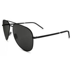 Yves Saint Laurent - Classic SL 11 Folk Aviator Sunglasses with Double Metal Bridge - Black - Saint Laurent Eyewear - Avvenice