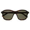 Yves Saint Laurent - Classic SL 258 Sunglasses with Square Frame Double Bridge - Havana - Saint Laurent Eyewear - Avvenice